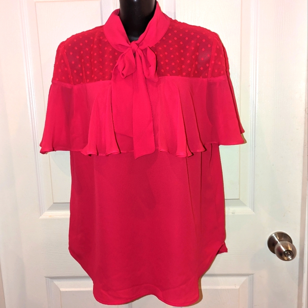 New York & Company lightweight detailed blouse